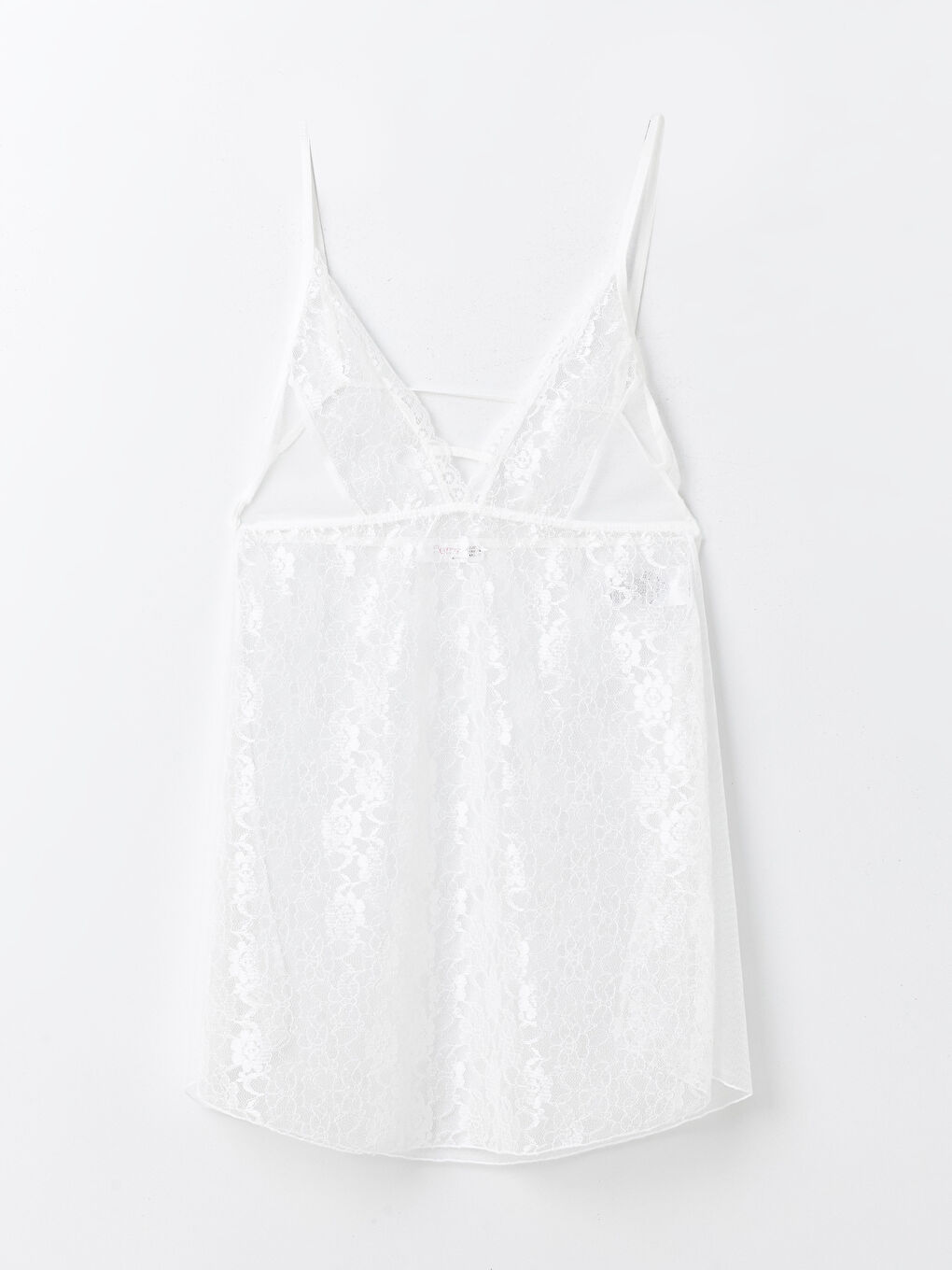 Ekru Askılı Saten Kadın Gecelik-1