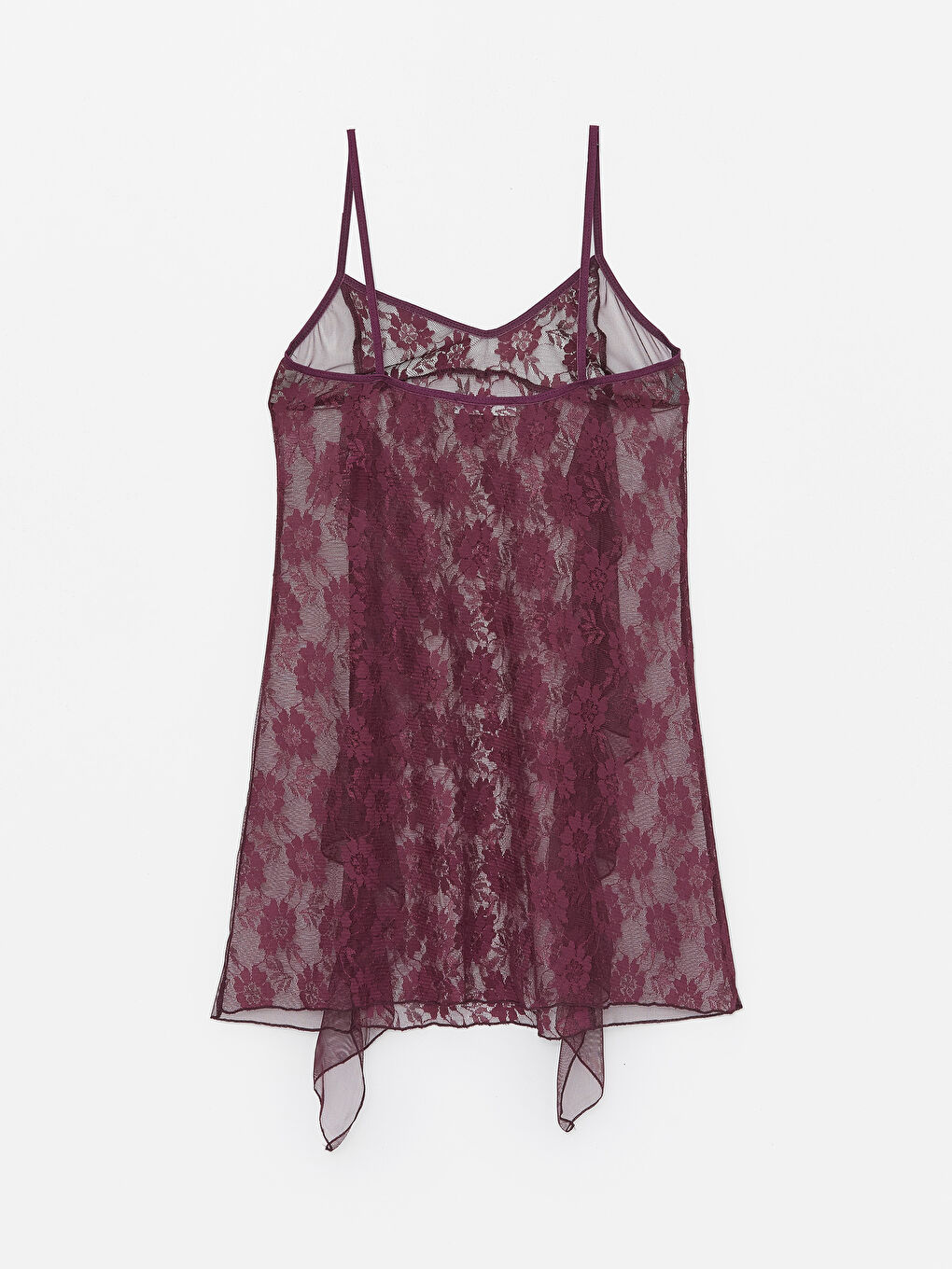 Mor Askılı Saten Gecelik-2