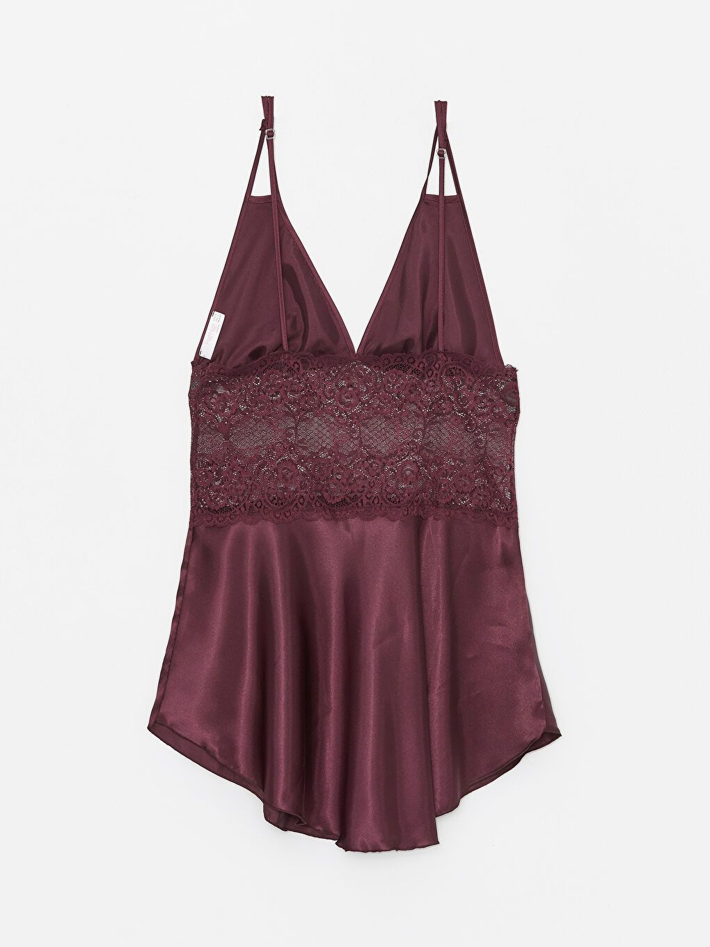 Mor Askılı Saten Kadın Gecelik-1