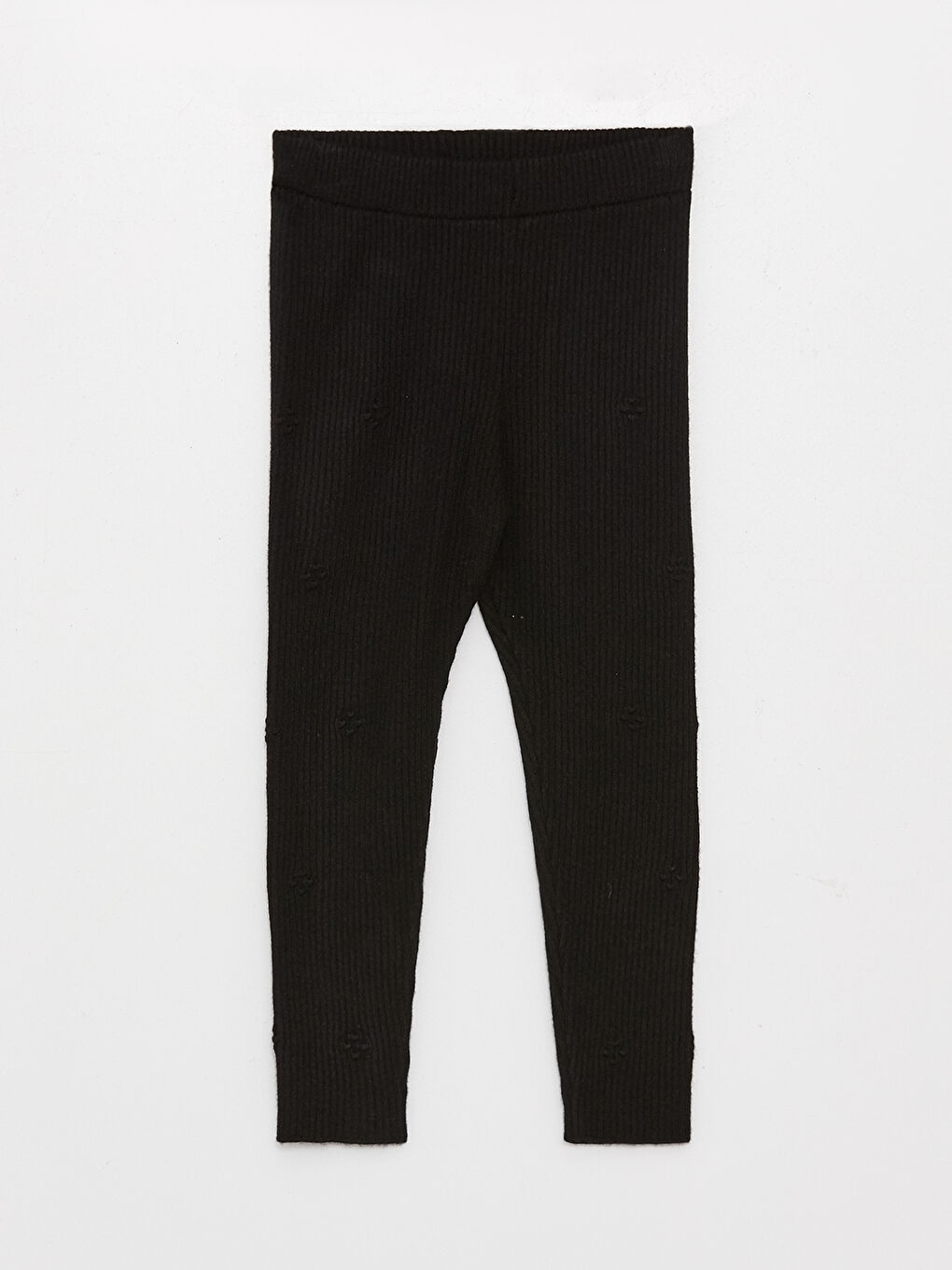 Soft Textured Baby Girl Knitwear Tights with Elastic Waist -W54157Z1-K3W