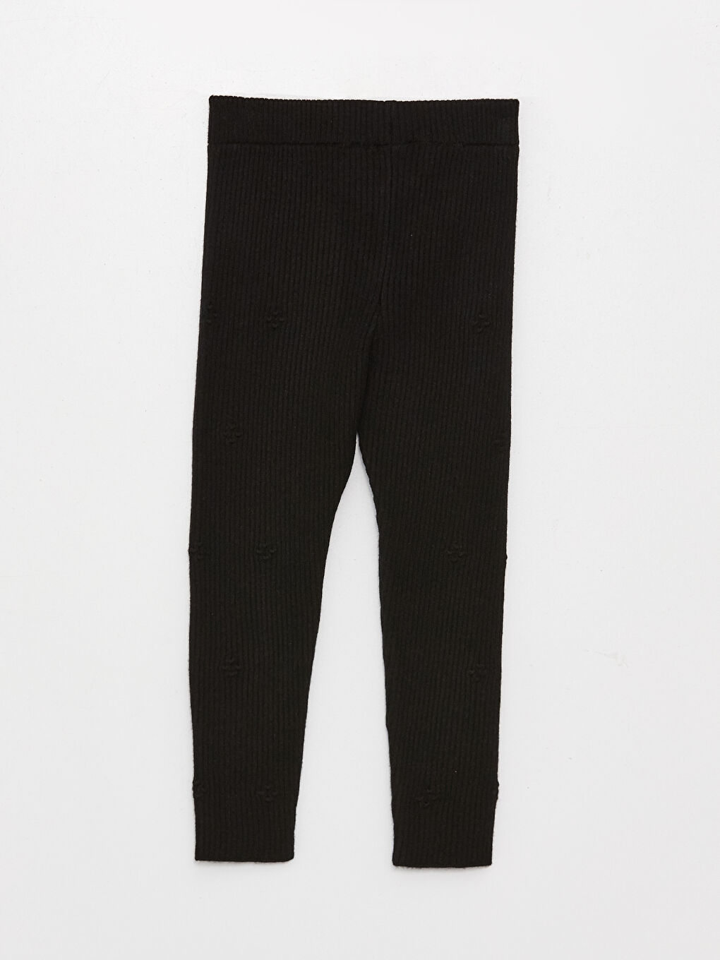 Soft Textured Baby Girl Knitwear Tights with Elastic Waist -W54157Z1-K3W