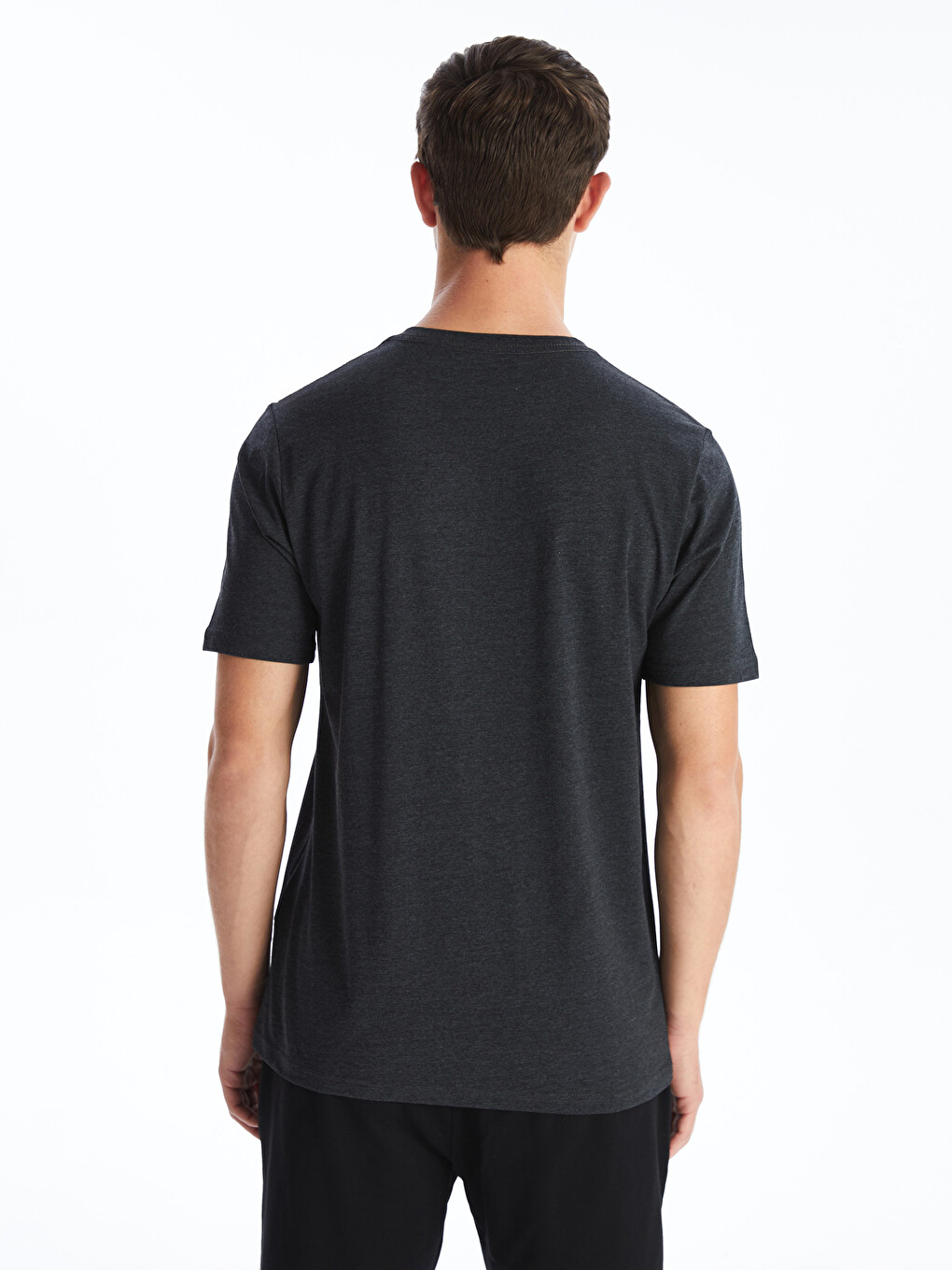 V Neck Short Sleeve Basic Men's T-shirt-4