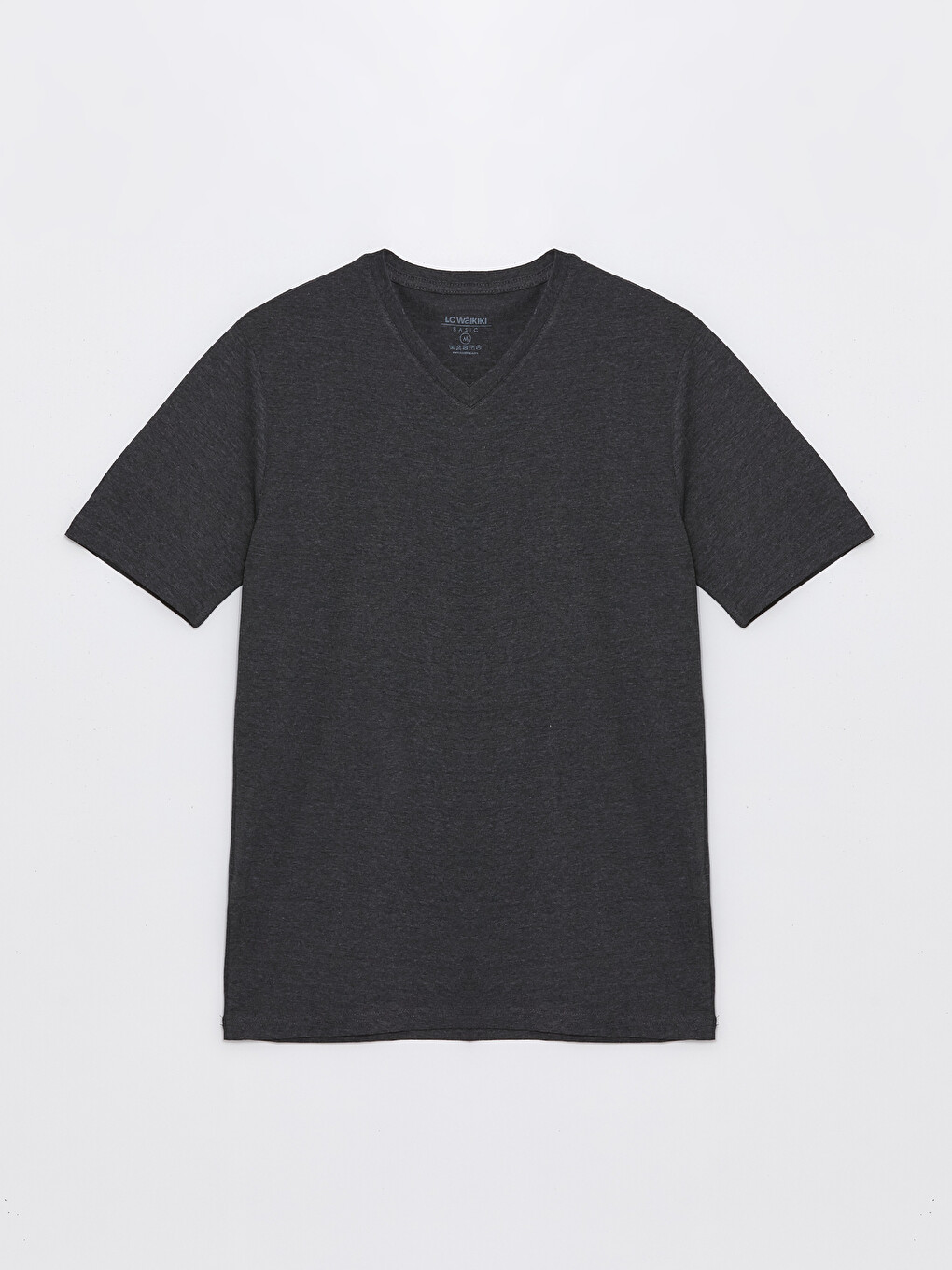 V Neck Short Sleeve Basic Men's T-shirt-5