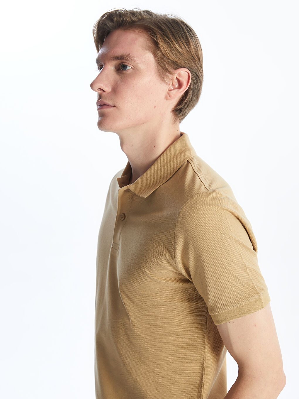 Polo Neck Short Sleeve Pique Men's T-Shirt-1