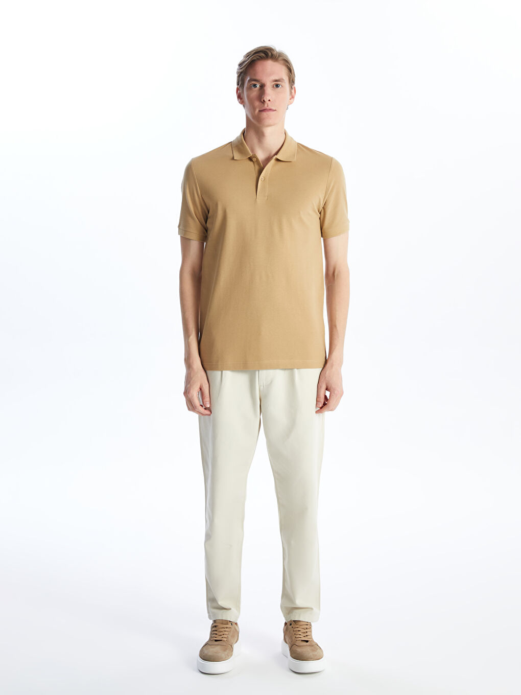 Polo Neck Short Sleeve Pique Men's T-Shirt-2