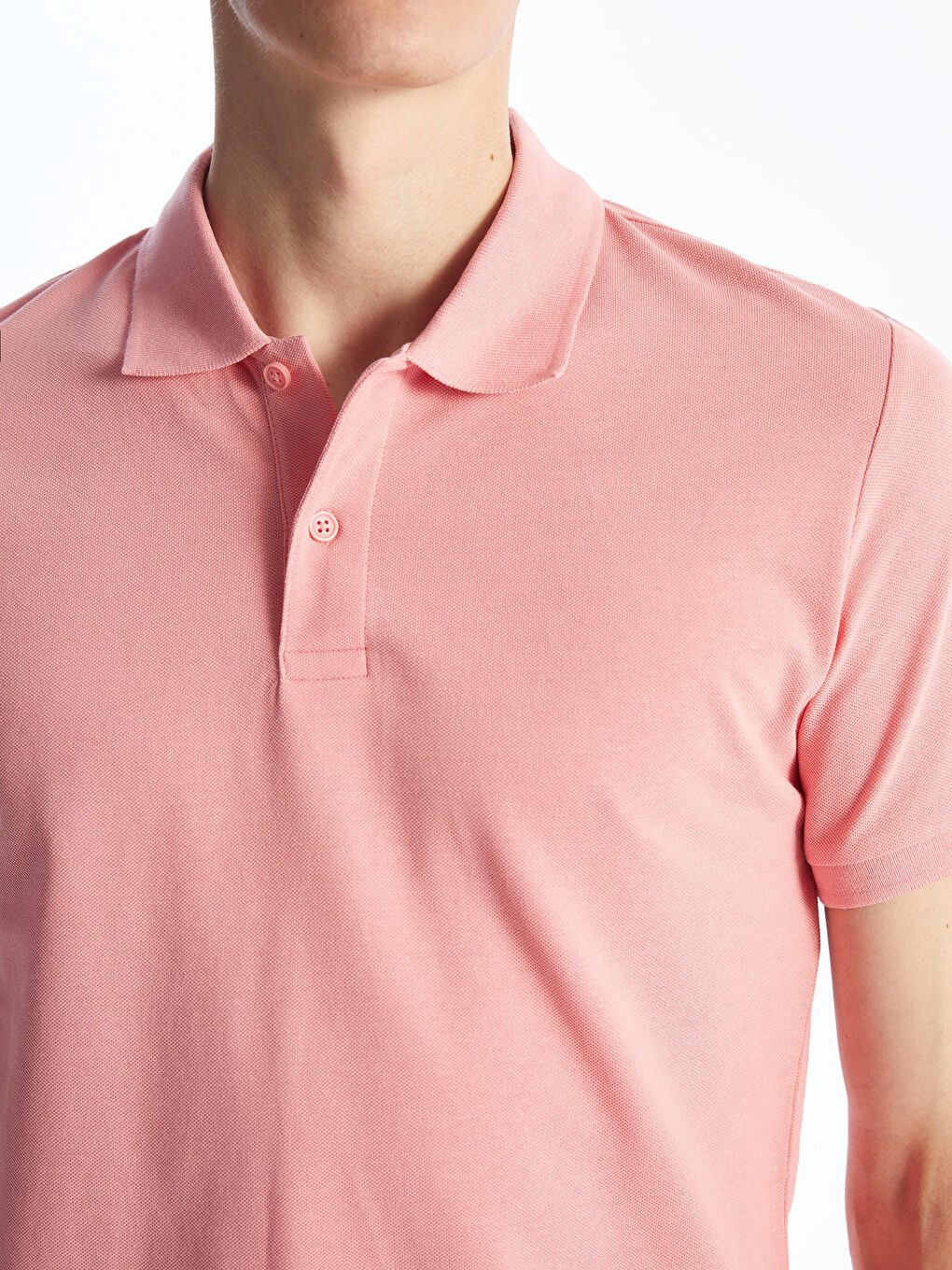 Polo Neck Short Sleeve Pique Men's T-Shirt-3