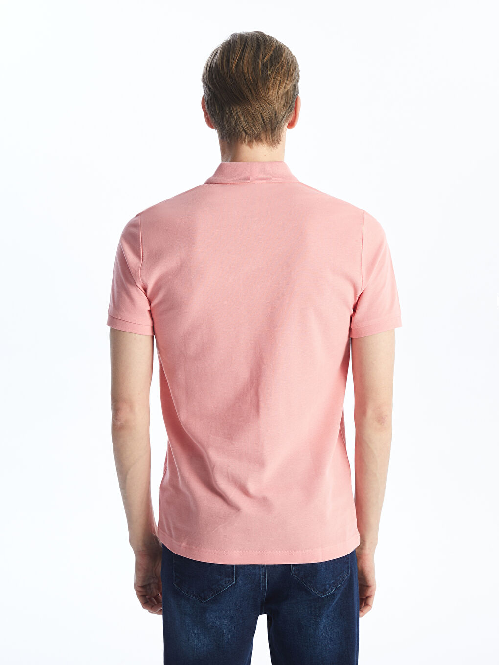 Polo Neck Short Sleeve Pique Men's T-Shirt-4