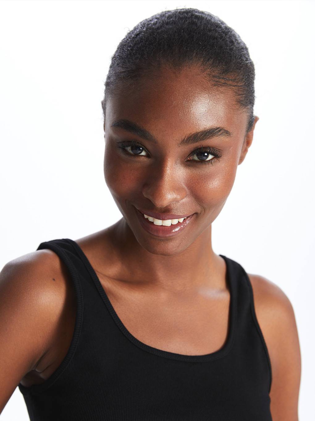 U Neck Plain Cotton Women's Singlet-1
