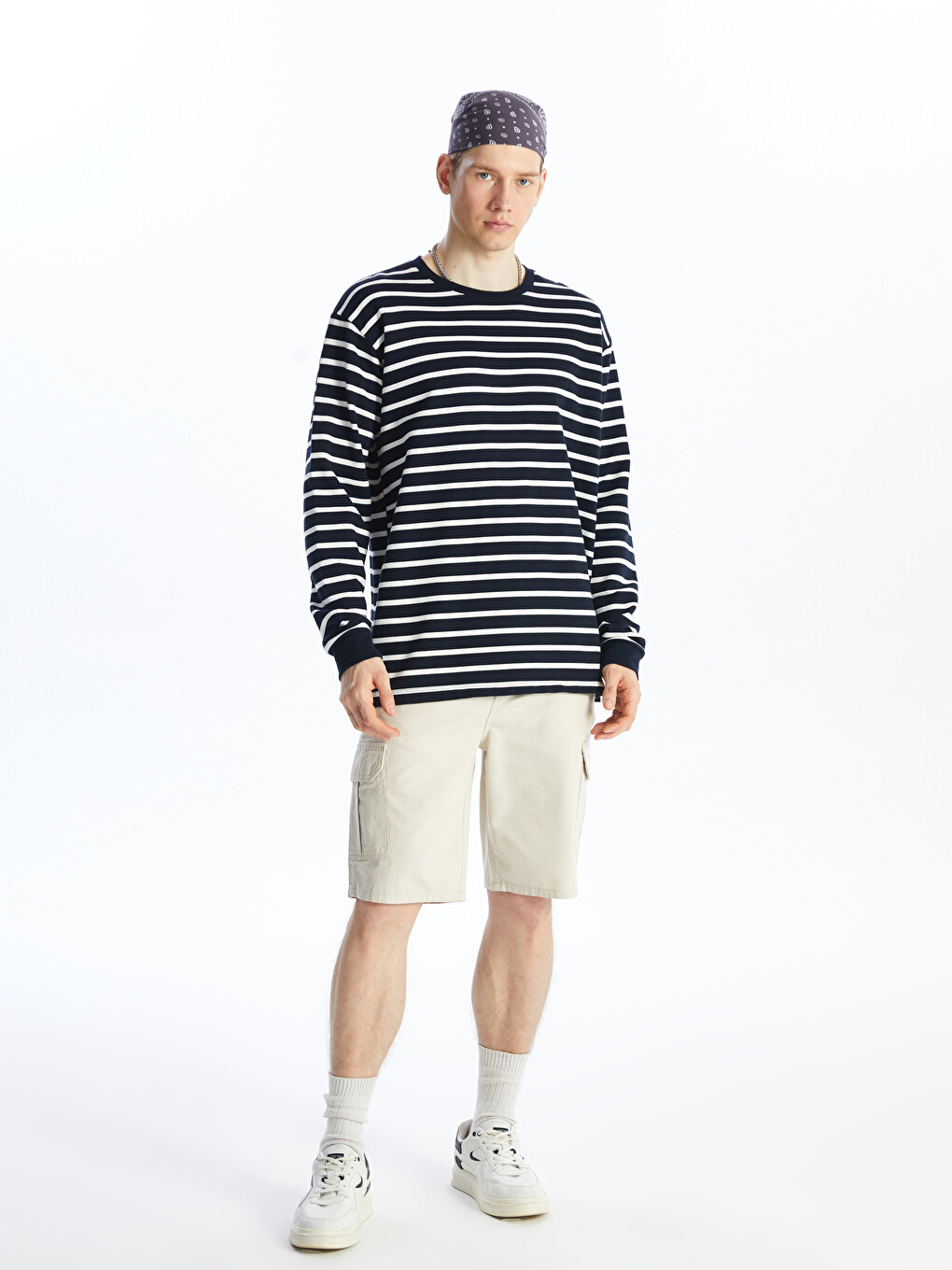 Standard Fit Twill Men's Bermuda Shorts-1
