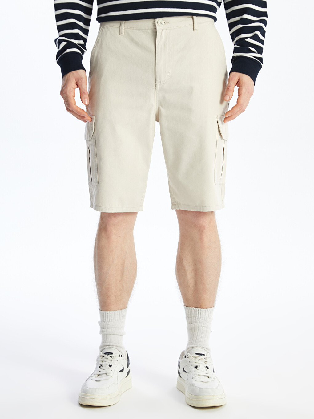 Standard Fit Twill Men's Bermuda Shorts-2