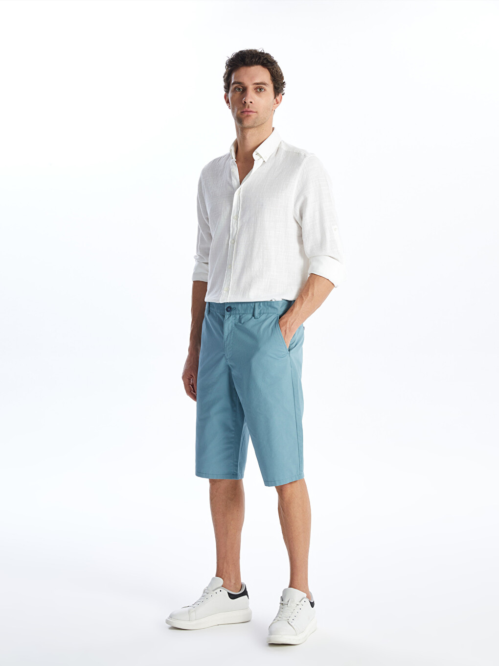 Short Bermuda Coupe Large Pour Hommes-1