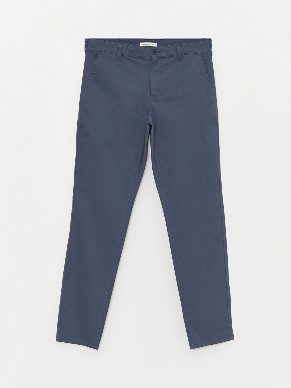 Schlanke Passform Gabardine Herren Chinohosen-4