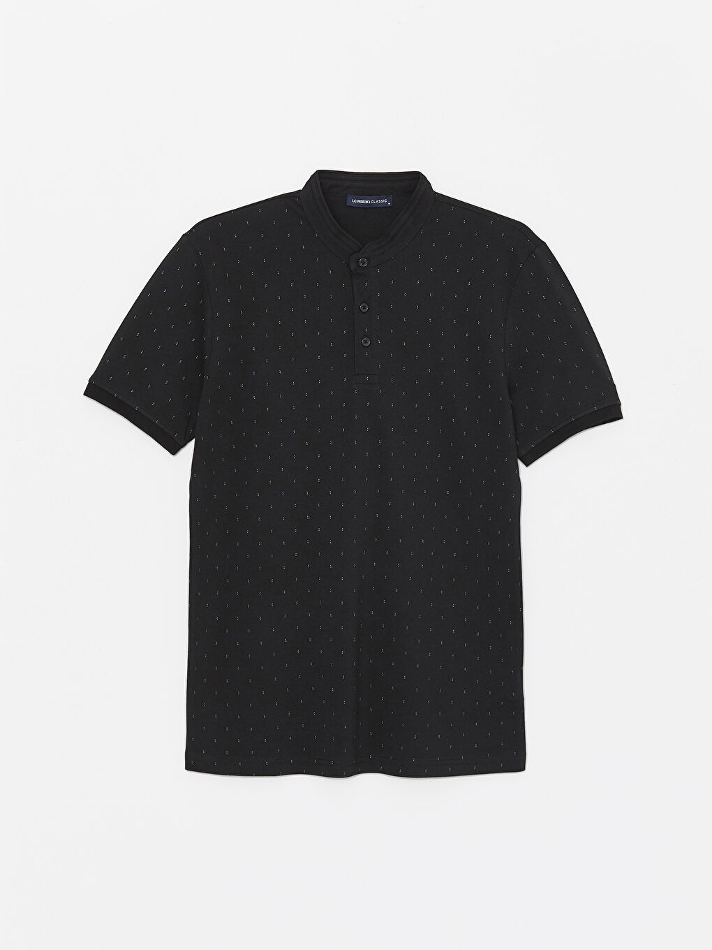 تيشيرت بيكيه بياقة مندرين للرجال-6