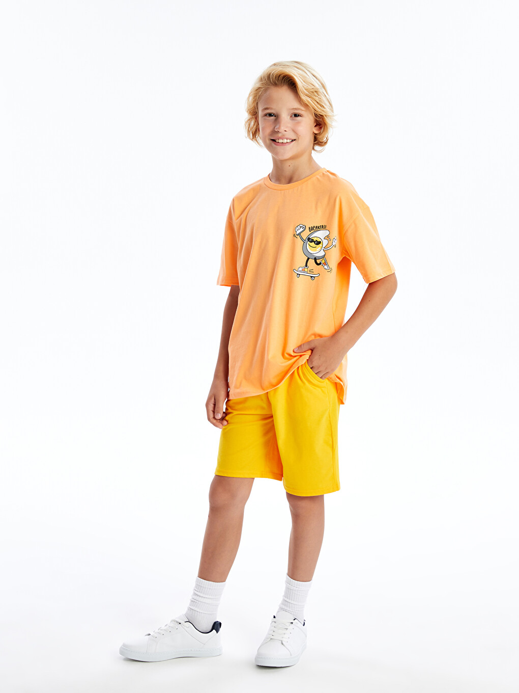 Elastic Waist Basic Boys' Shorts