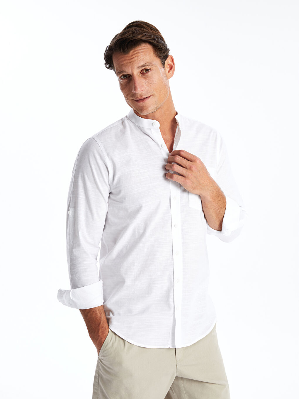 LCWAIKIKI Classic Regular Fit Long Sleeve Men's Shirt -S33975Z8-Q6K