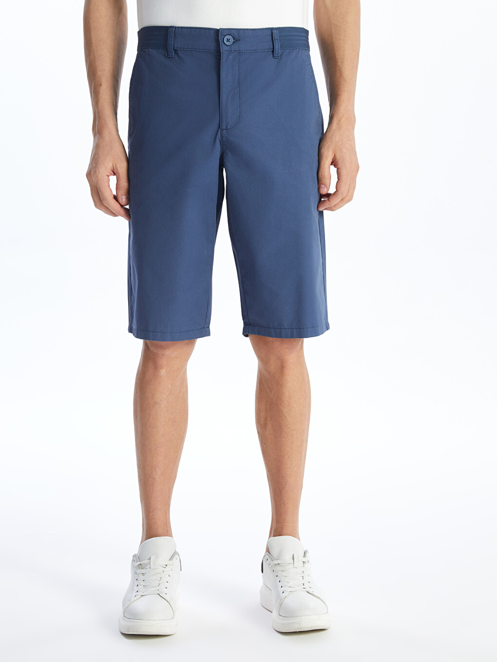 Relaxed Fit Gabardine Men's Bermuda Shorts-3