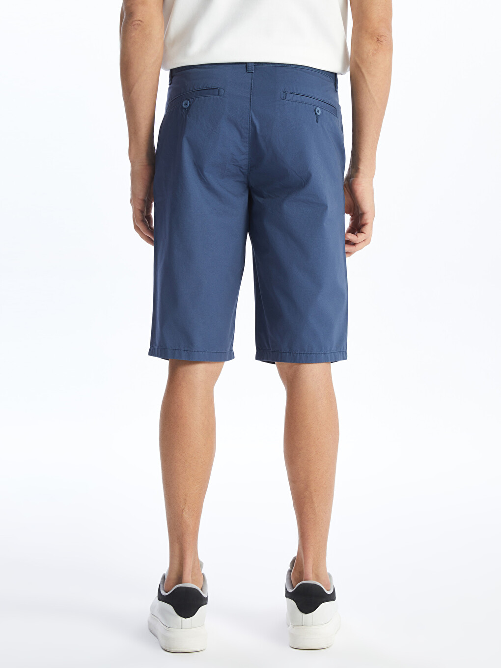 Relaxed Fit Gabardine Men's Bermuda Shorts-4