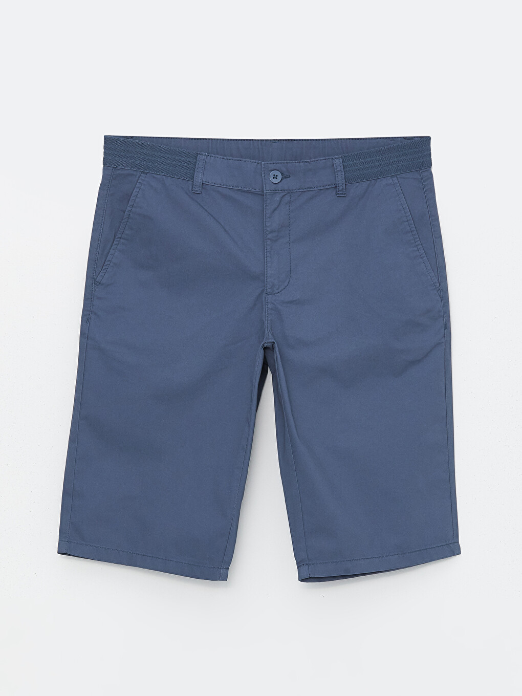Relaxed Fit Gabardine Men's Bermuda Shorts-5