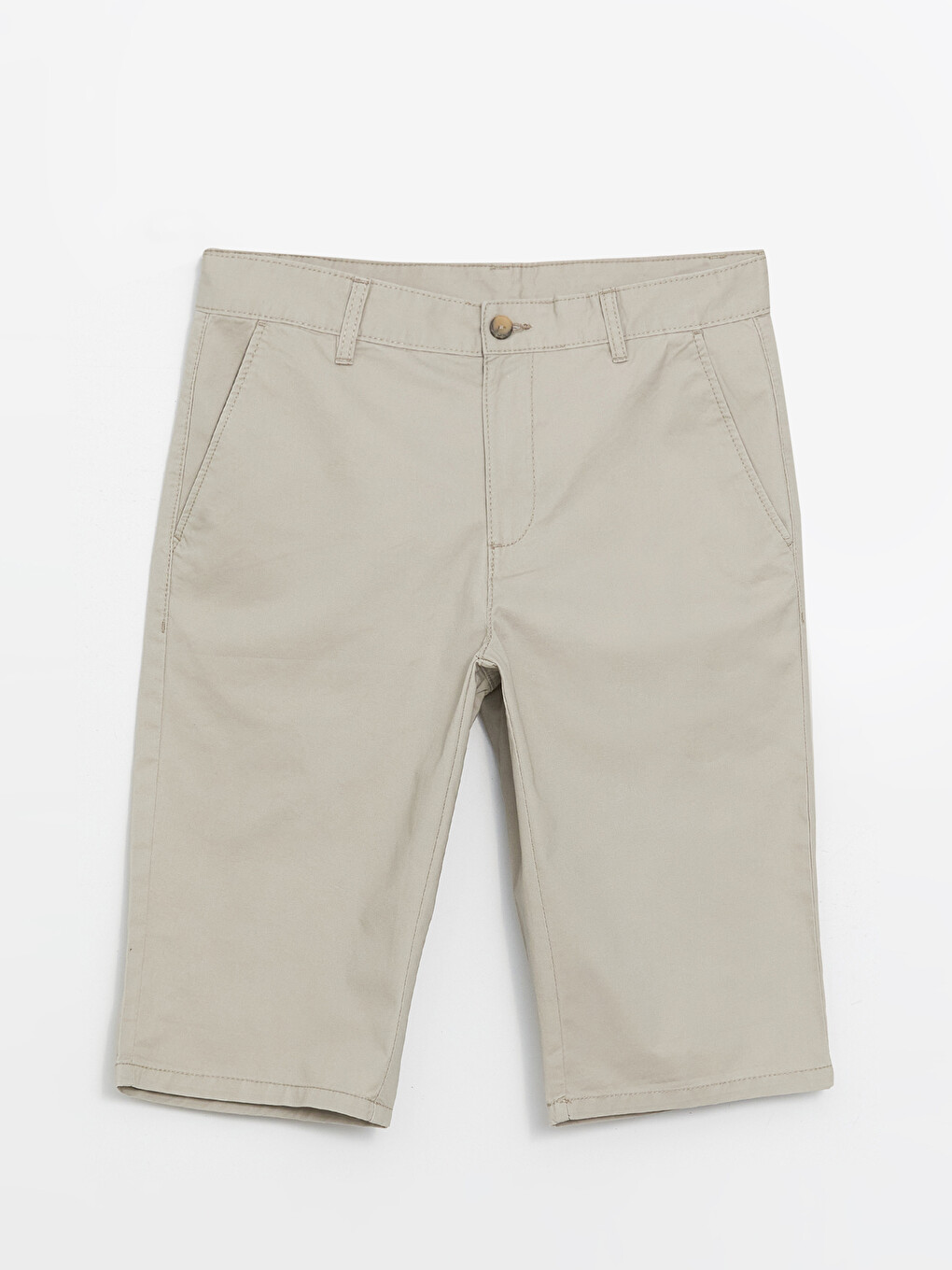 Pantaloni Scurți Bermuda Pentru Bărbați, Standard Fit, Țesătură În Diagonală-5