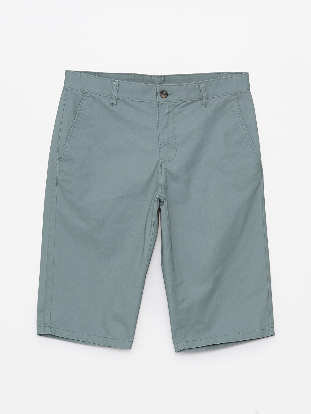 Pantaloni Scurți Bermuda Pentru Bărbați, Standard Fit, Țesătură În Diagonală-5