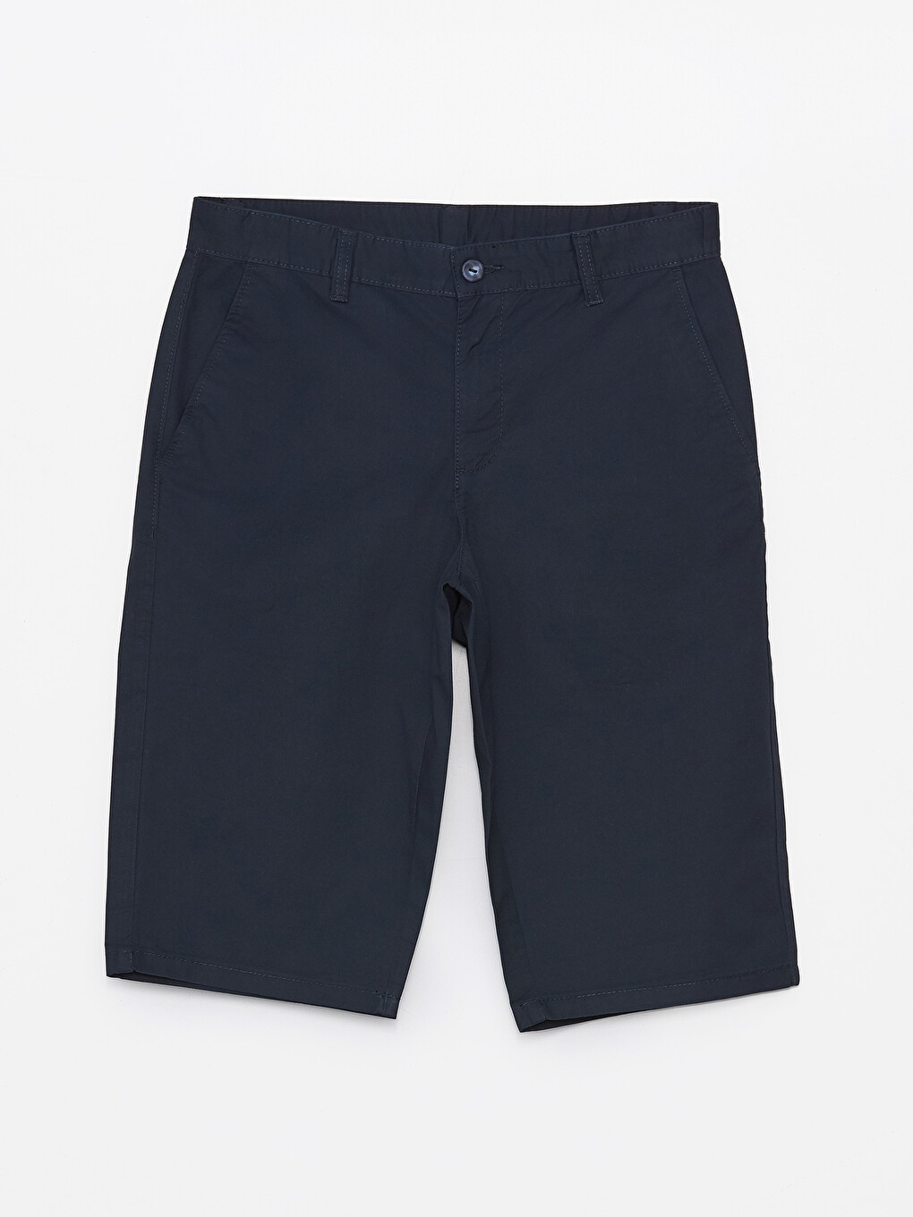 Pantaloni Scurți Bermuda Pentru Bărbați, Standard Fit, Țesătură În Diagonală-5
