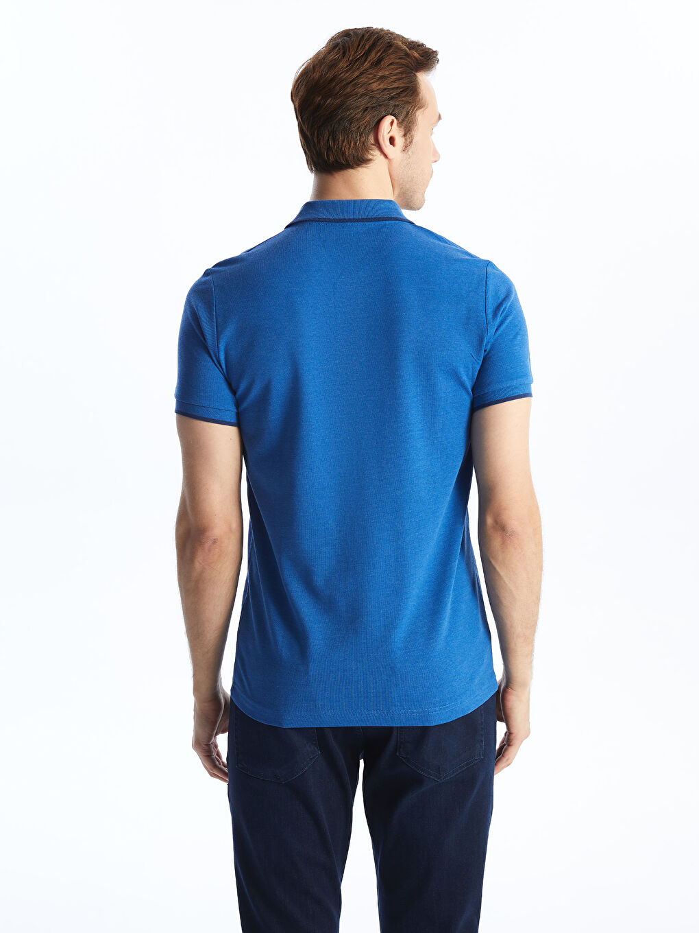 Polo Neck Short Sleeve Pique Men's T-Shirt-4