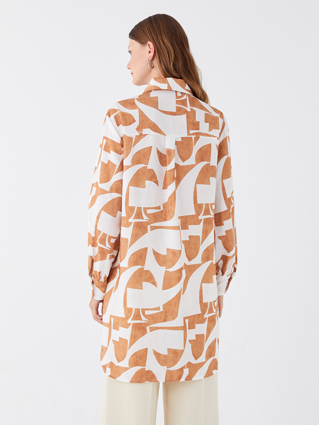Patterned Women's Shirt Tunic-4