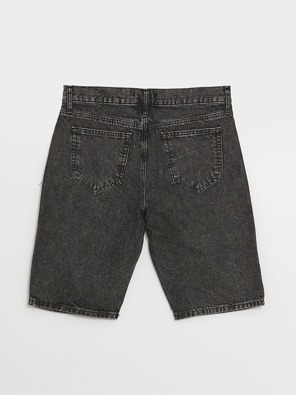 Gri Standart Kalıp Erkek Jean Şortolon-9