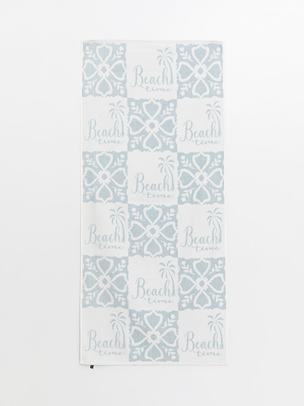 Beyaz Baskılı Kadın Plaj Havlusu 70x145 cm
