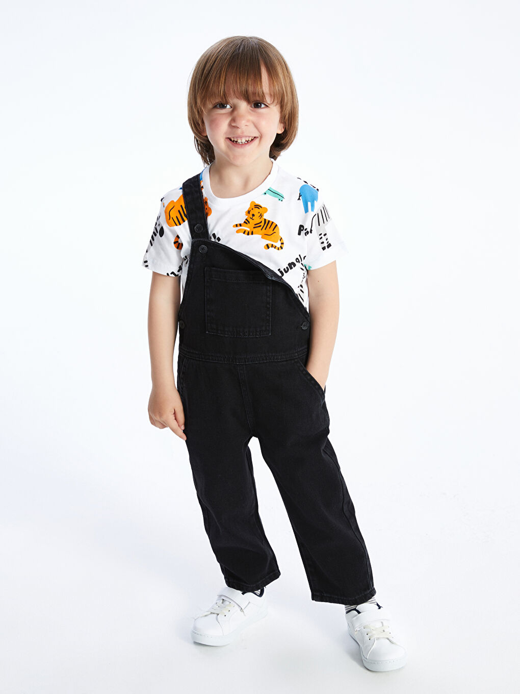 Crew Neck Short Sleeve Printed Baby Boys' T-Shirt-2