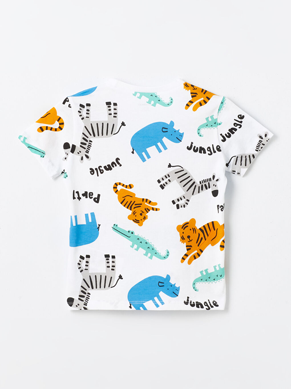 Crew Neck Short Sleeve Printed Baby Boys' T-Shirt-4