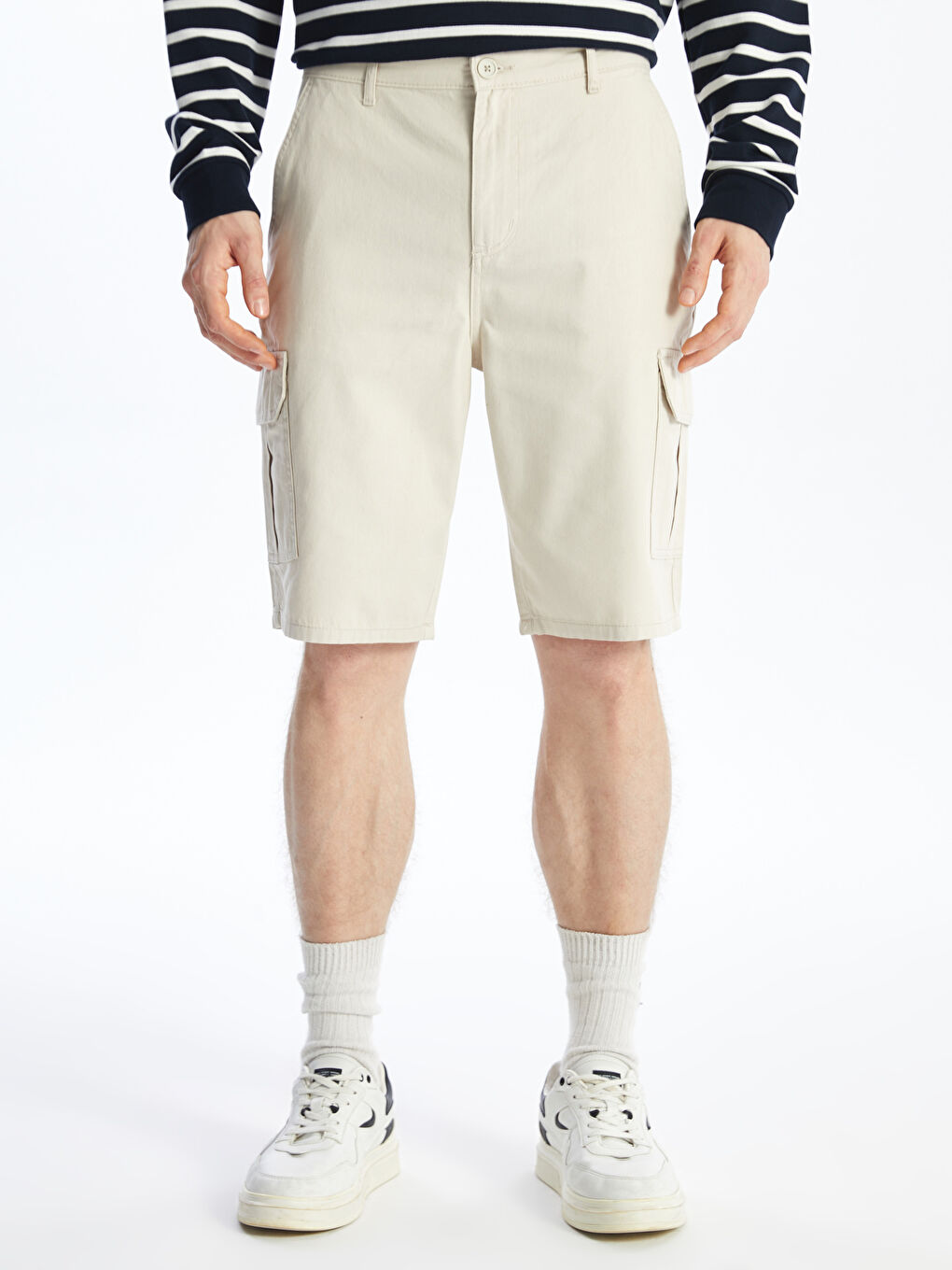 Standard Fit Twill Men's Bermuda Shorts-2