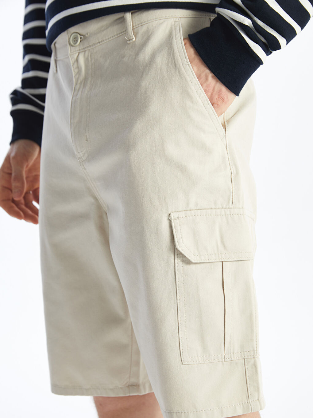 Standard Fit Twill Men's Bermuda Shorts-3