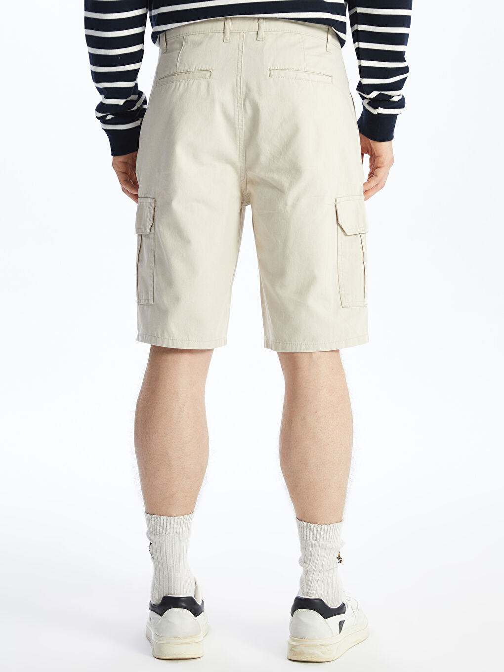 Standard Fit Twill Men's Bermuda Shorts-4