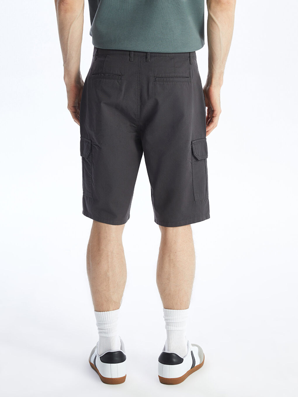 Regular Fit Men's Cargo Shorts-4
