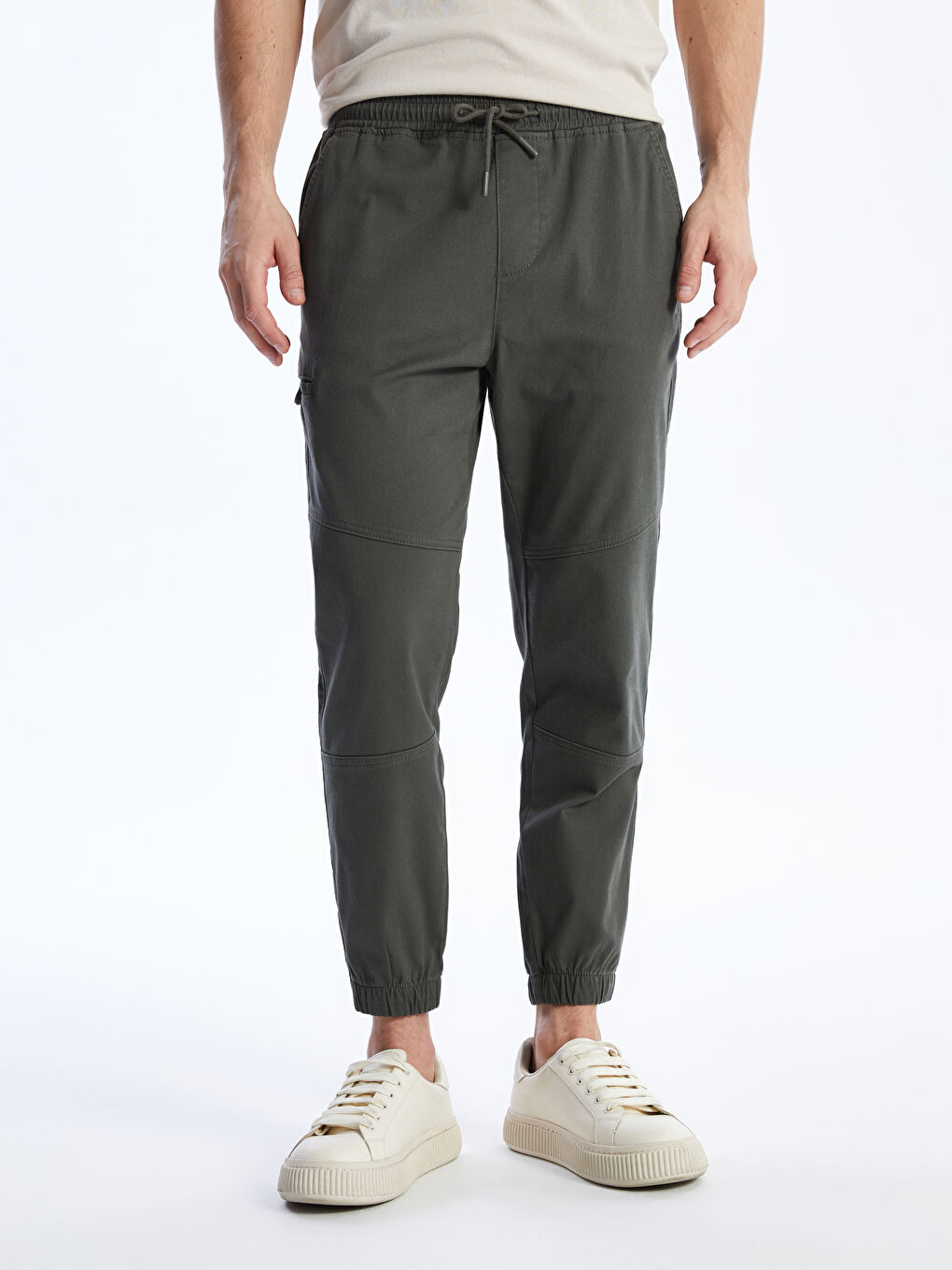 Slim Fit Twill Men's Trousers-4