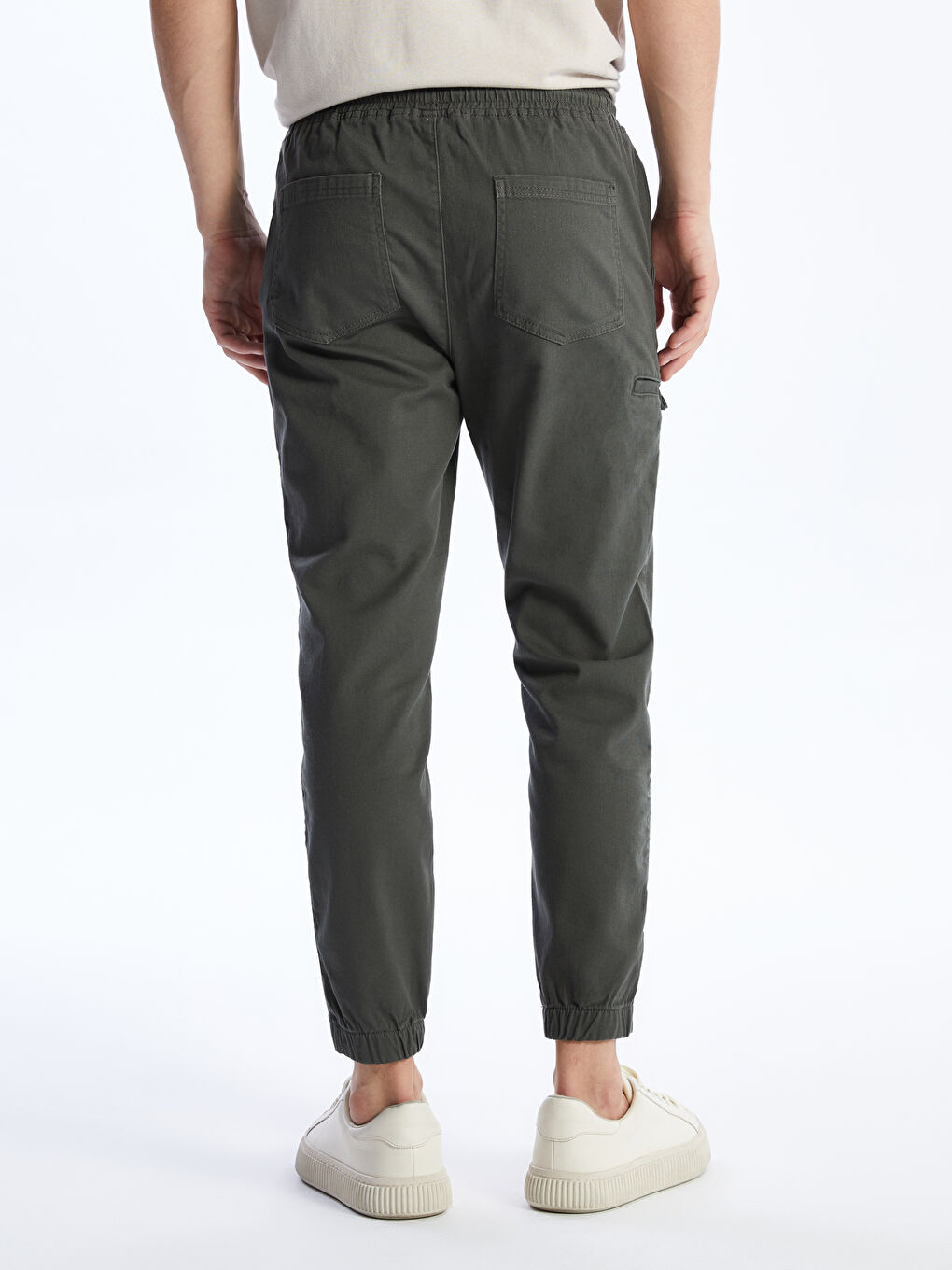 Slim Fit Twill Men's Trousers-5