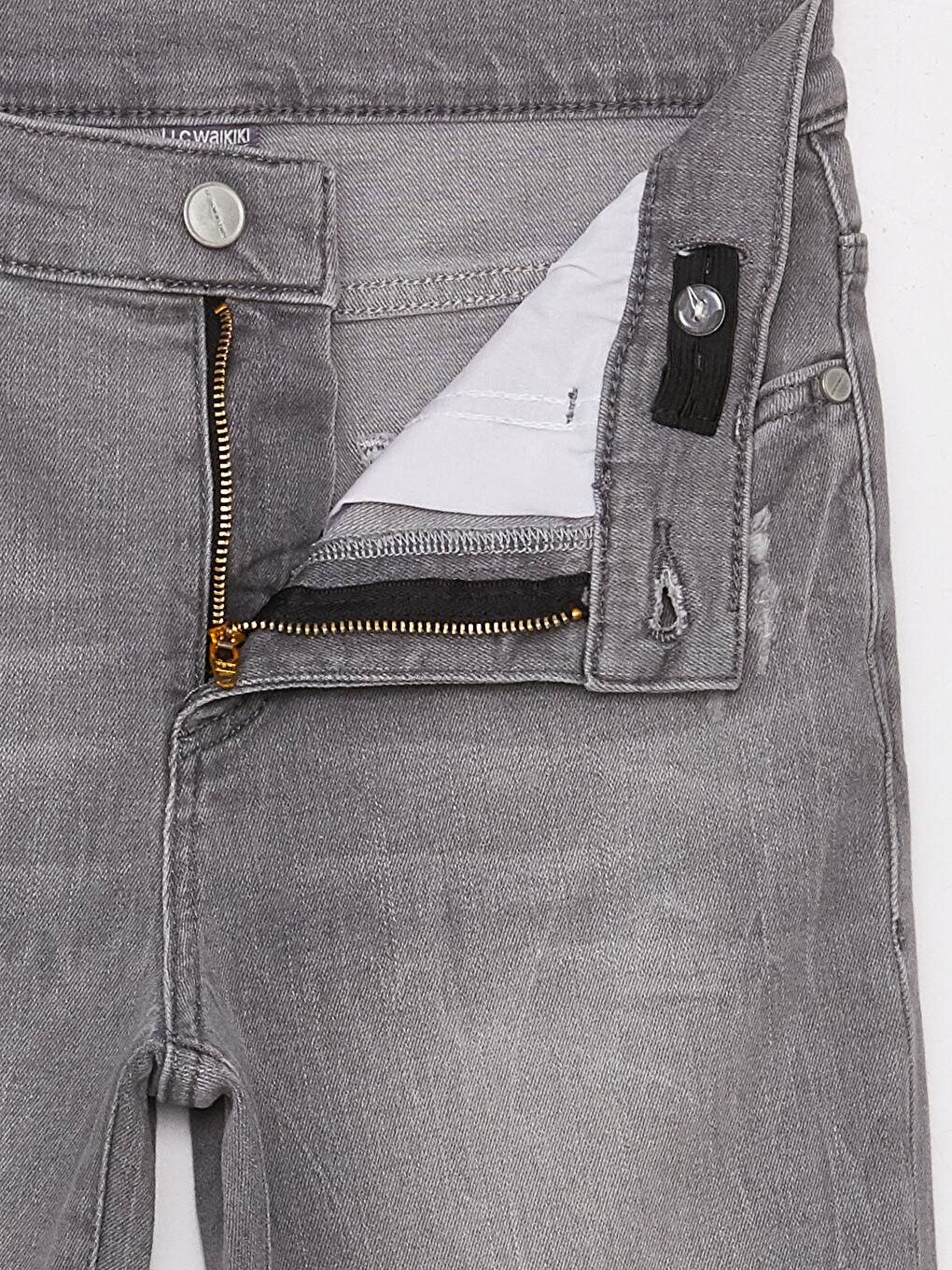 Adjustable Elastic Waist Boys' Jeans-3