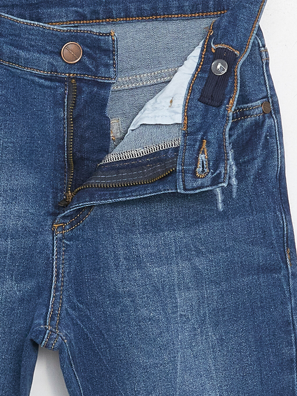 Adjustable Elastic Waist Boys' Jeans-4