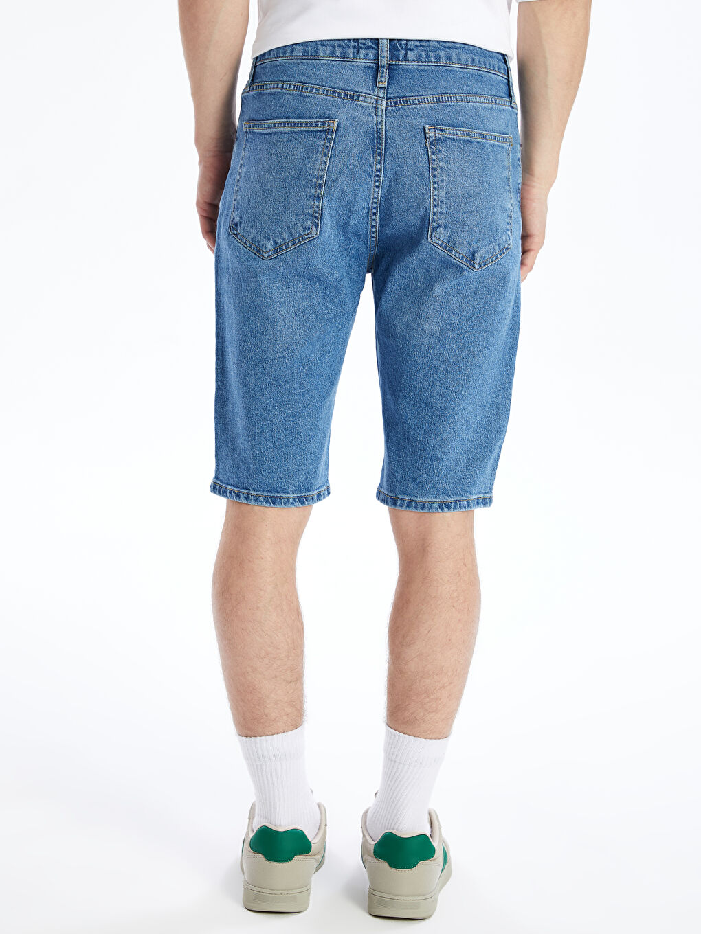 Standart Kalıp Erkek Jean Şortolon-3