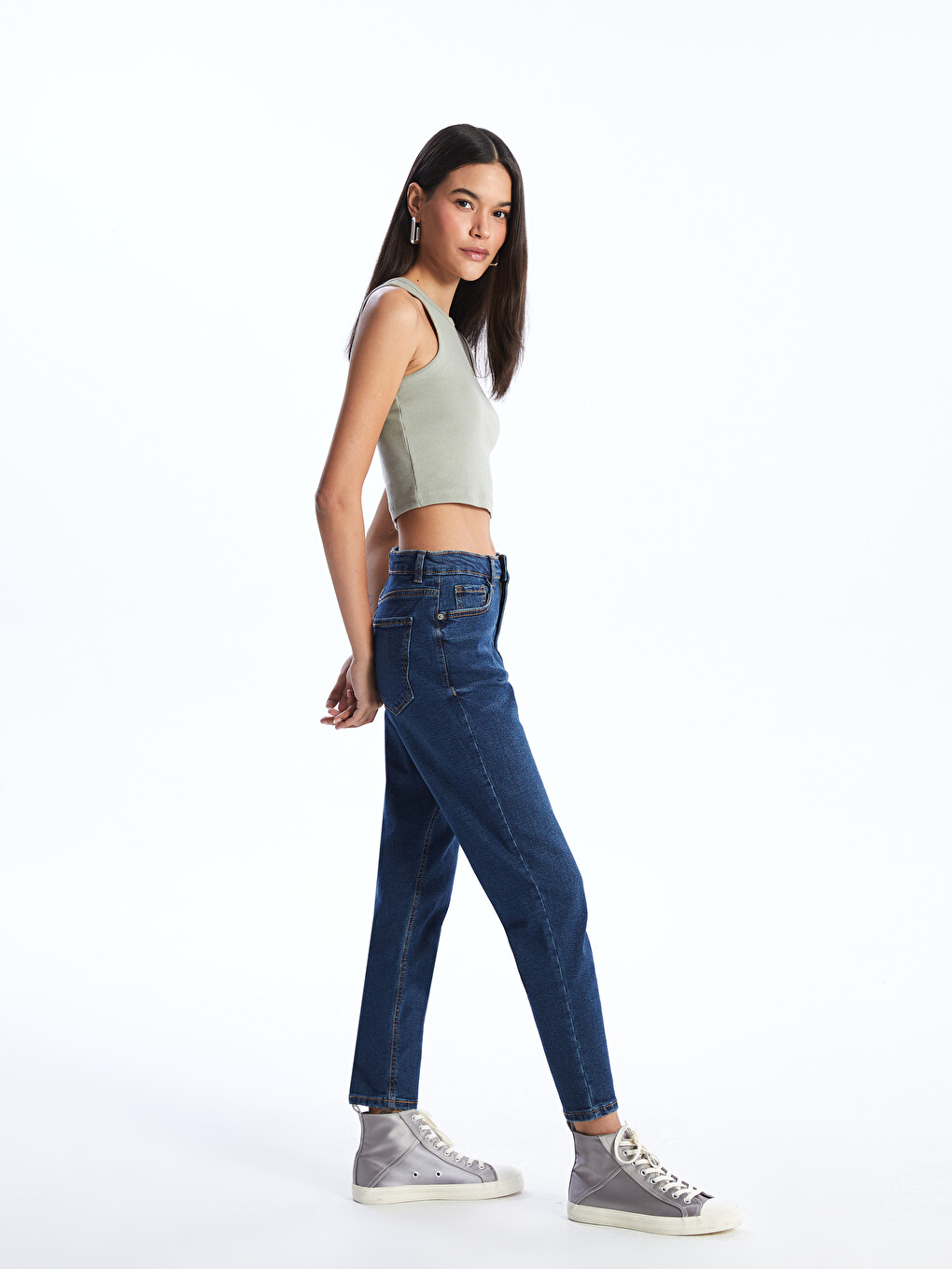 High Waist Slim Mom Women's Jeans