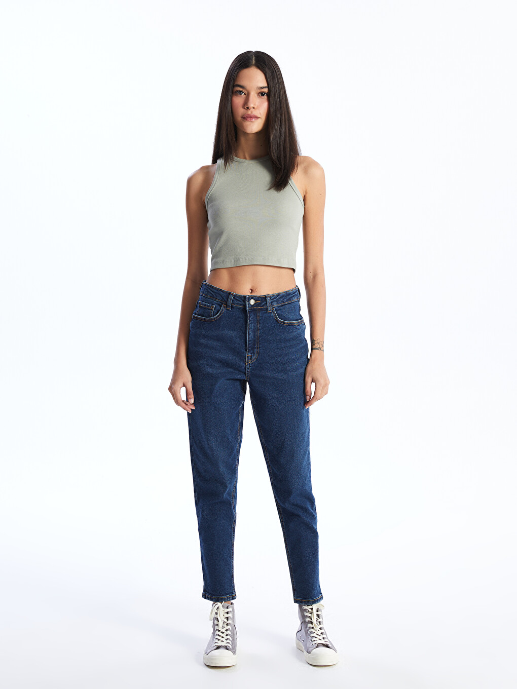 High Waist Slim Mom Women's Jeans-1
