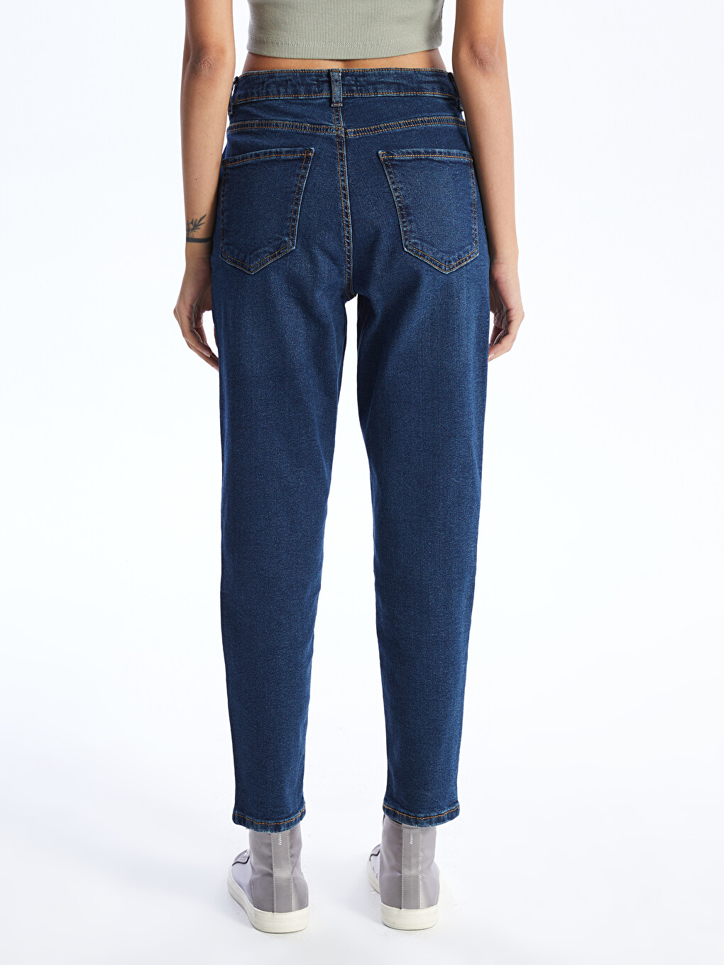 High Waist Slim Mom Women's Jeans-3