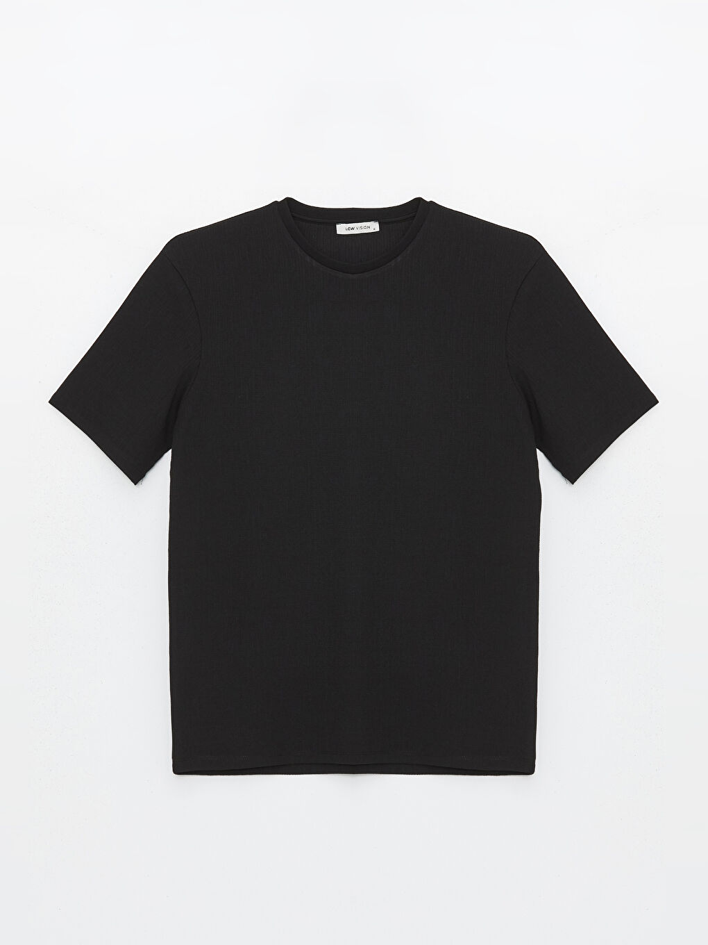 Crew Neck Short Sleeve Men's Textured T-Shirt -S40005Z8-CVL