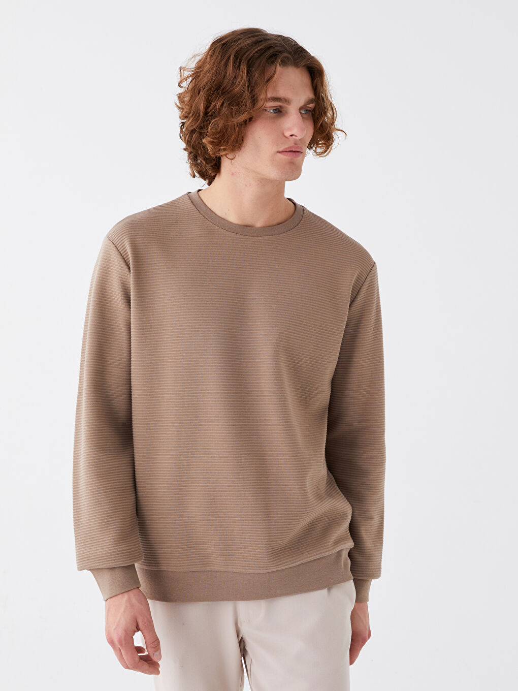 Crew Neck Long Sleeve Men's Sweatshirt -S40013Z8-PSD
