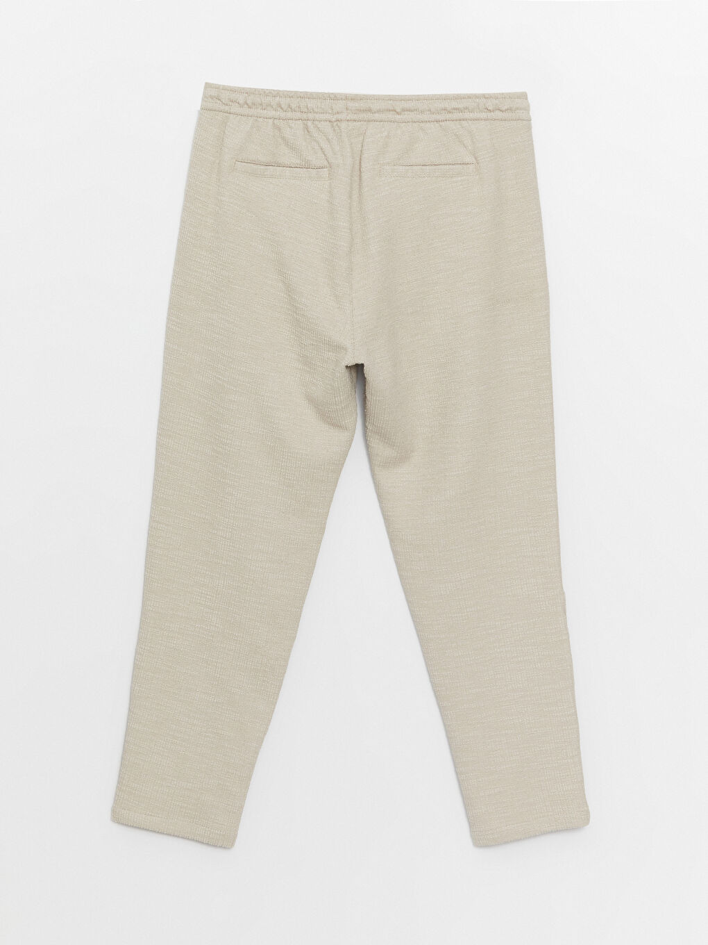 Bej Standart Kalıp Erkek Dokulu Pantolon-6