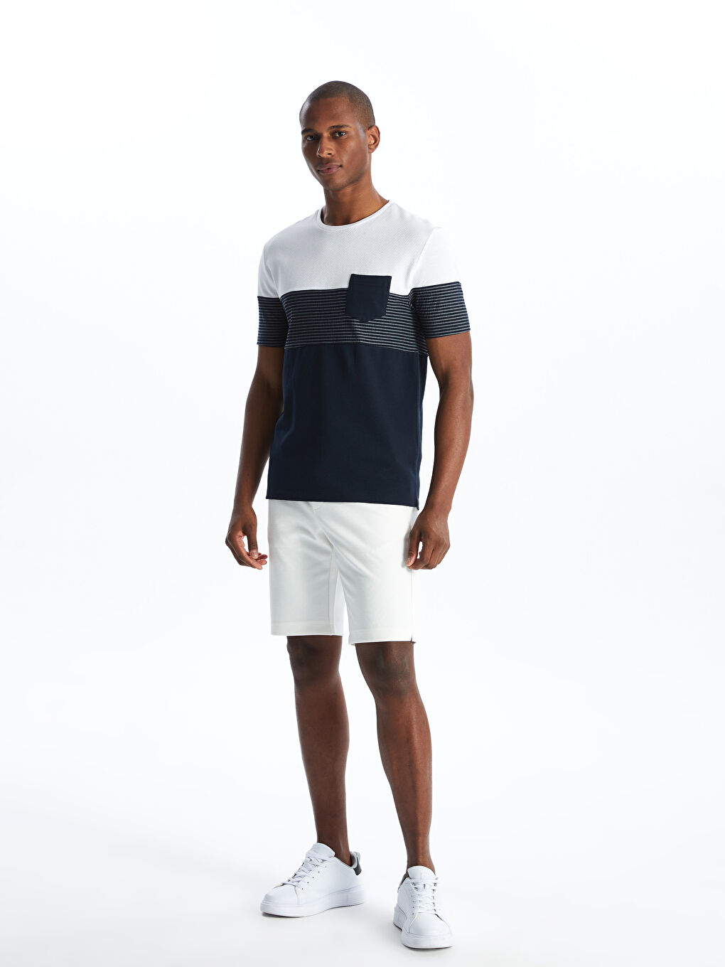 Ekru Slim Fit Erkek Şort