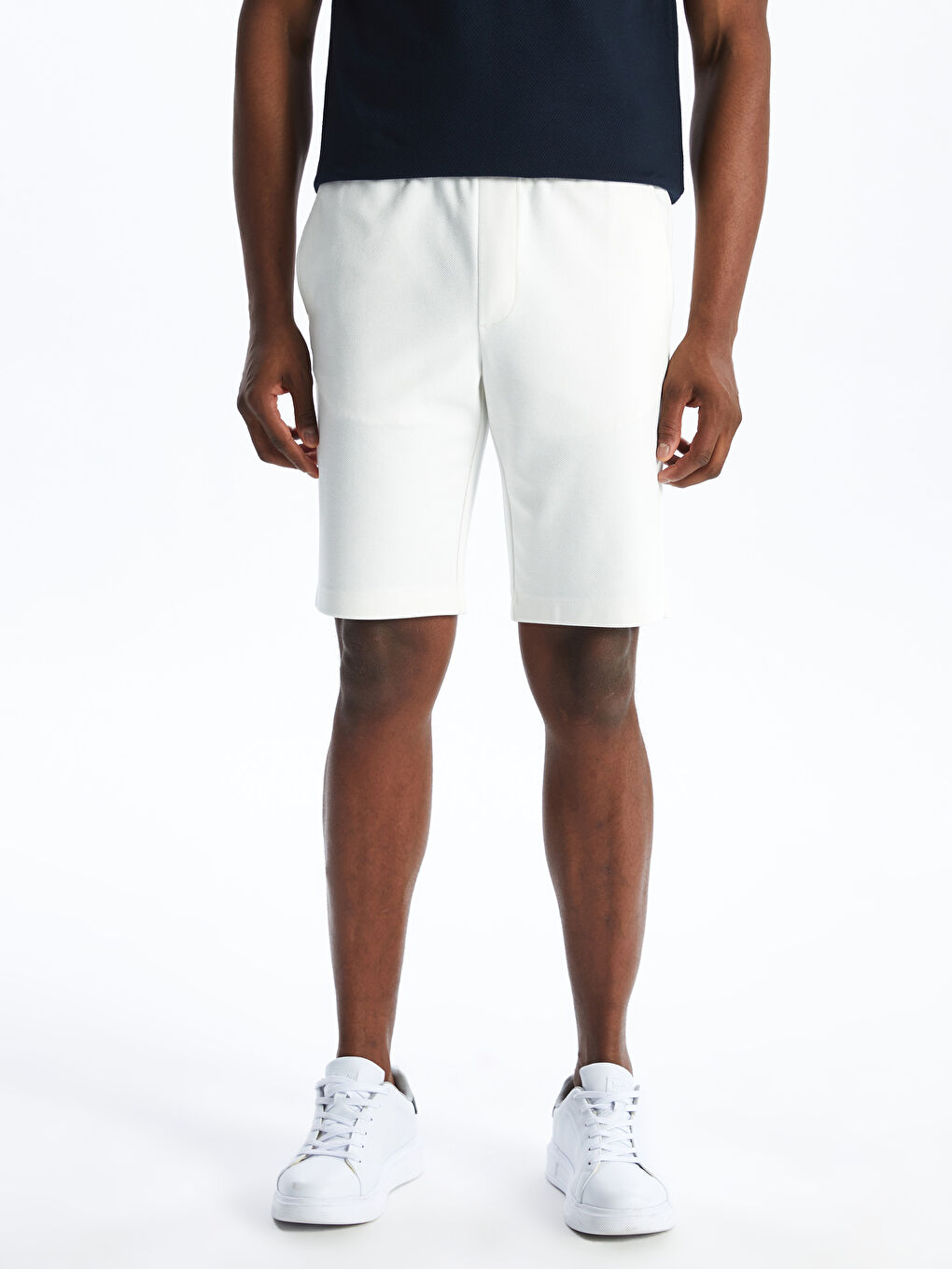 Ekru Slim Fit Erkek Şort-3