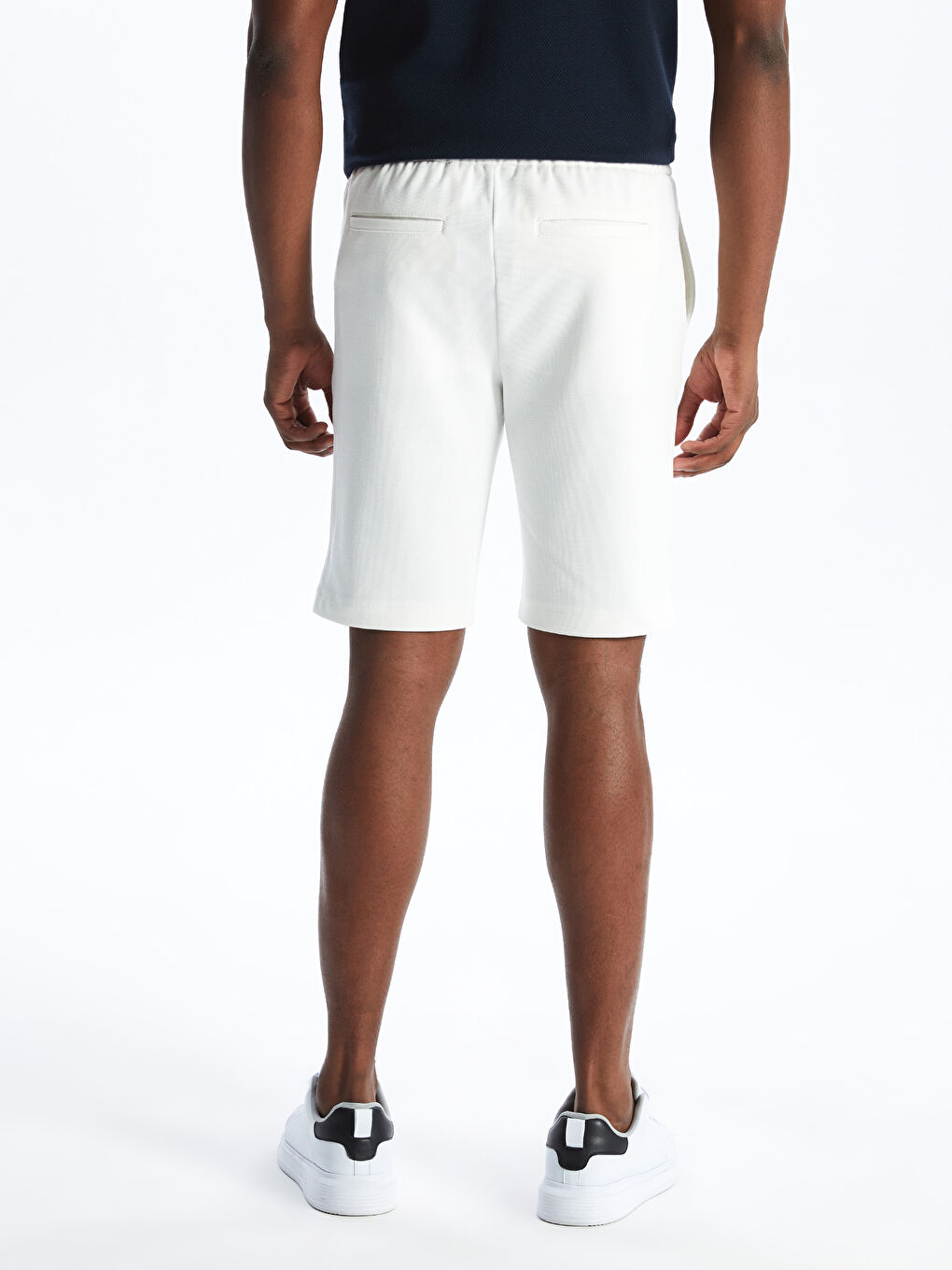 Ekru Slim Fit Erkek Şort-4