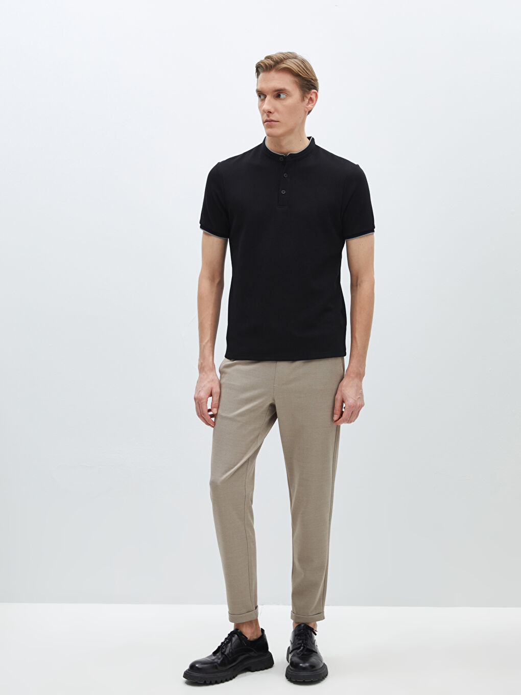 Bej Slim Fit Erkek Jogger Pantolon